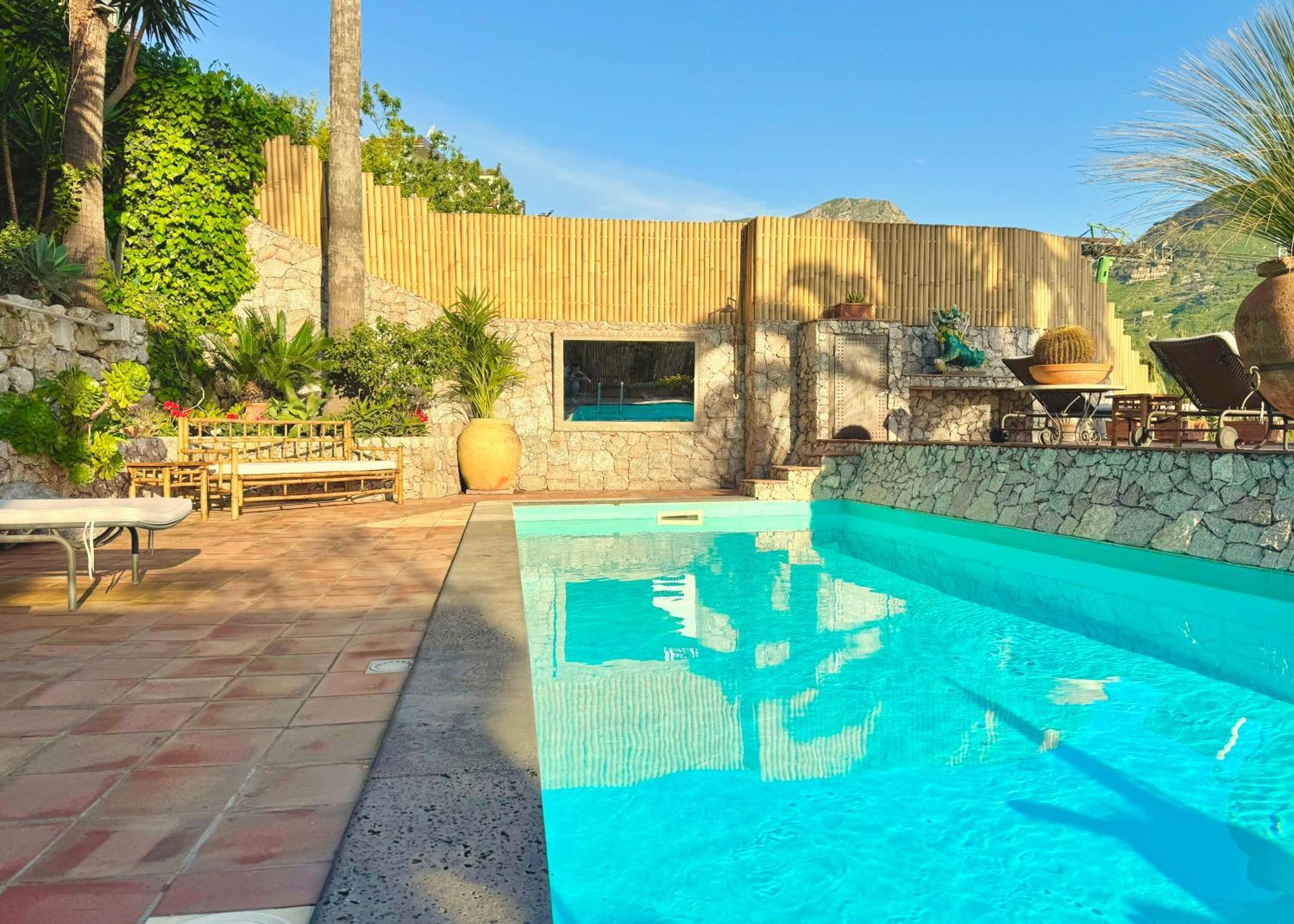 Villa Lou Taormina Private Villa With Panoramic Sea View Pool Экстерьер фото