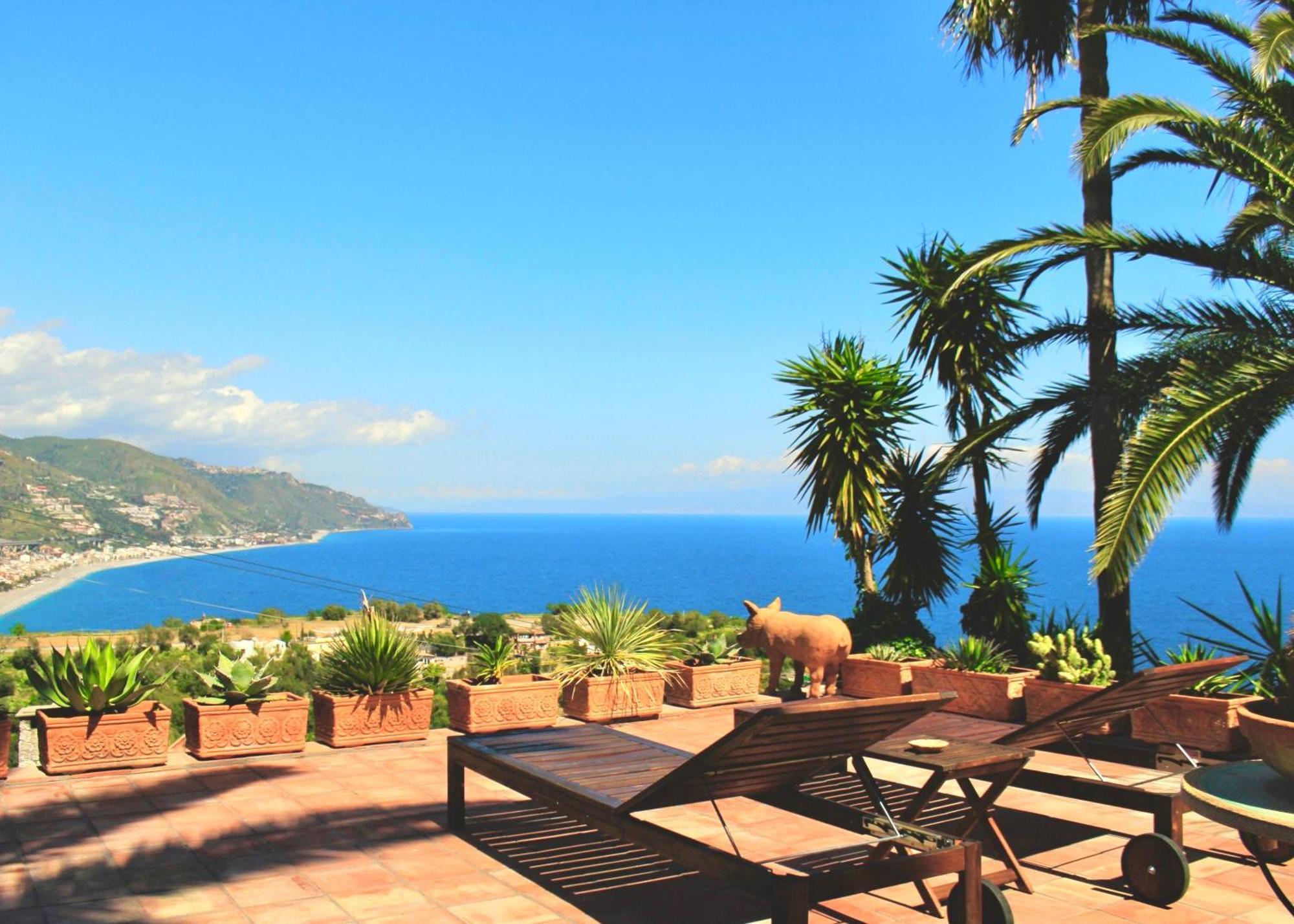 Villa Lou Taormina Private Villa With Panoramic Sea View Pool Экстерьер фото