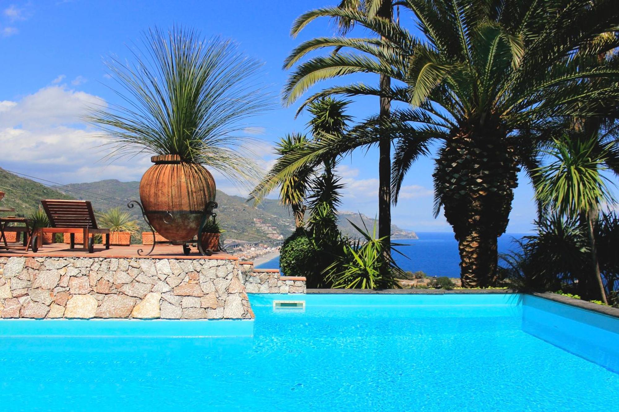 Villa Lou Taormina Private Villa With Panoramic Sea View Pool Экстерьер фото